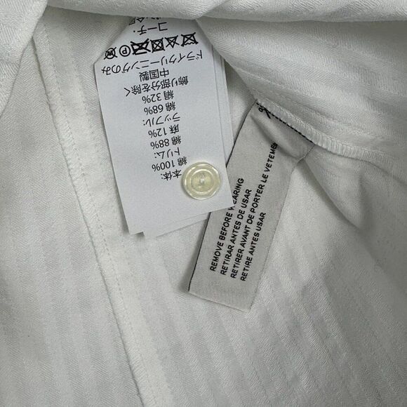 NWT Coach Sleeveless Cotton‎ Silk Ruffle Top Size 4 Lace Eyelet Studded Feminine - Picture 7 of 15